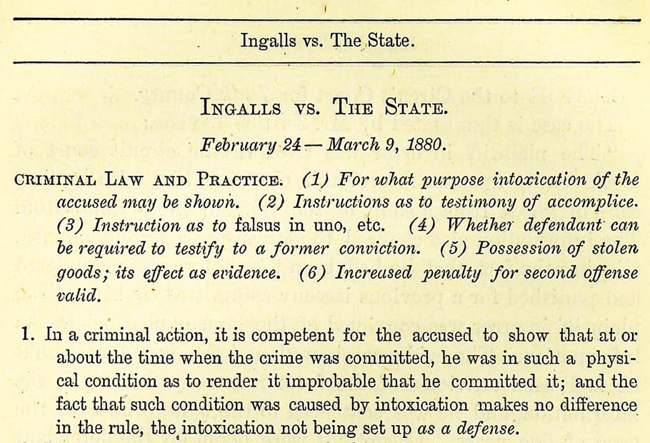 First page of Ingalls v. State