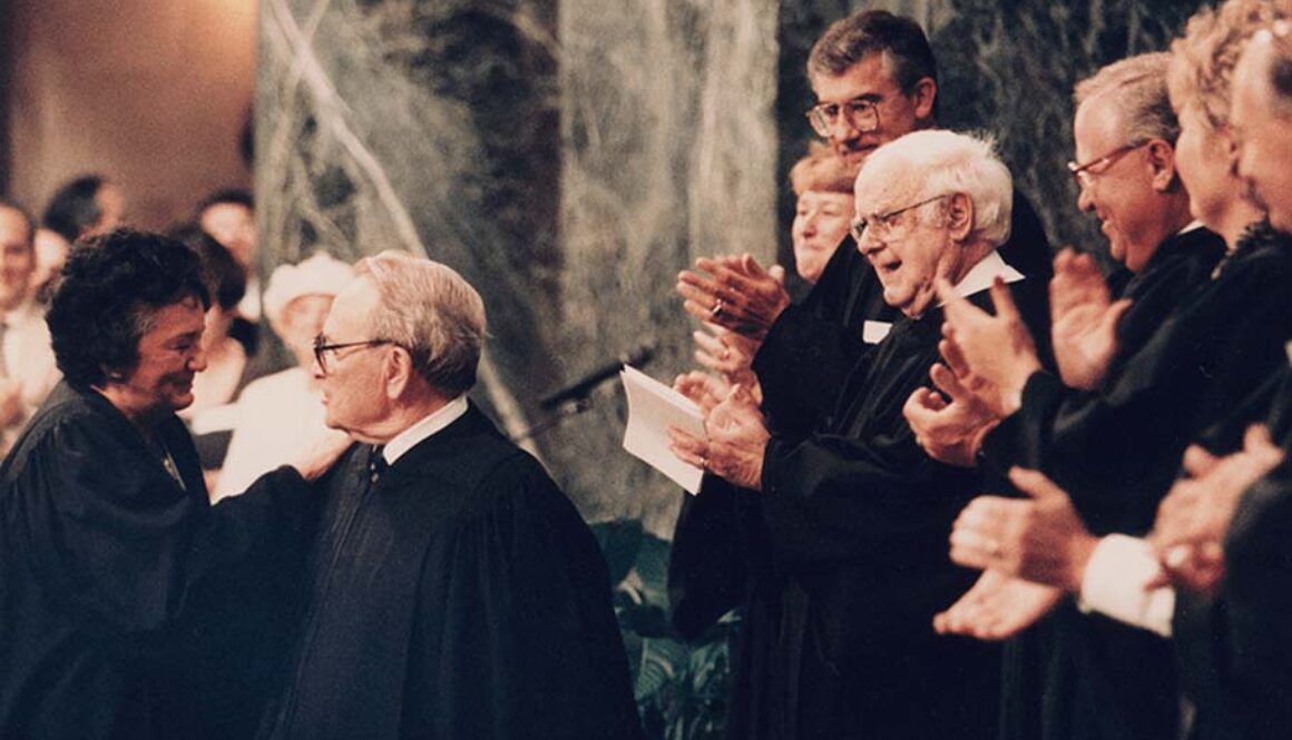 19-Swearing-in-1996 Shirley Abrahamson being sworn in as Chief Justice in 1996