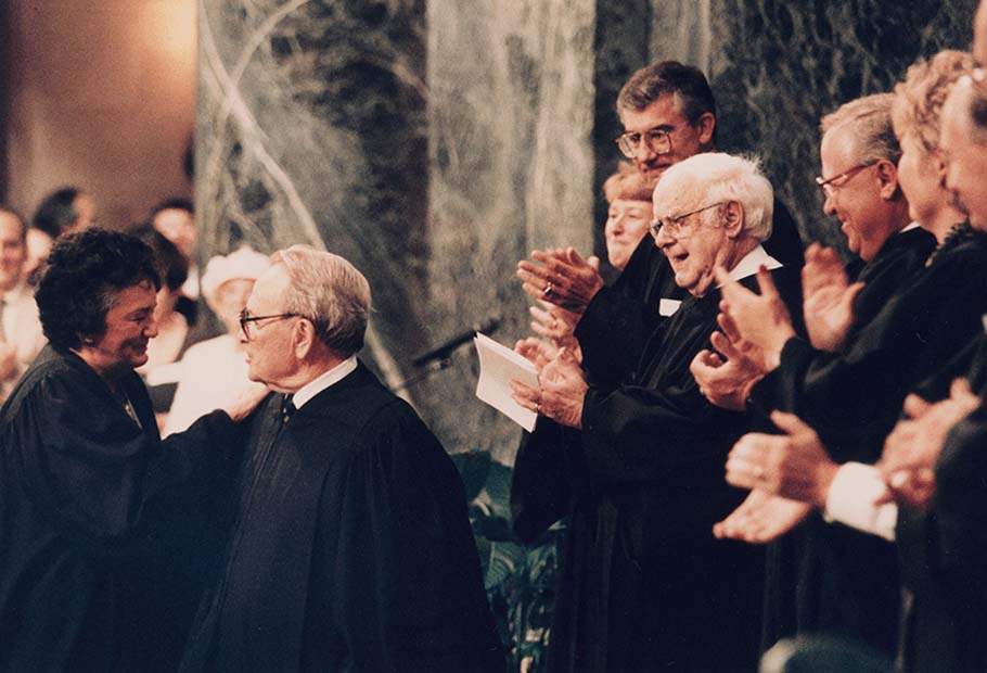 Shirley Abrahamson being sworn in as Chief Justice in 1996