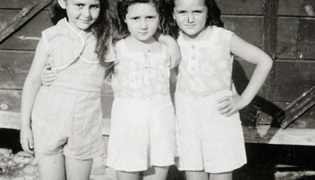 Shirley Schlanger, her sister and another girl