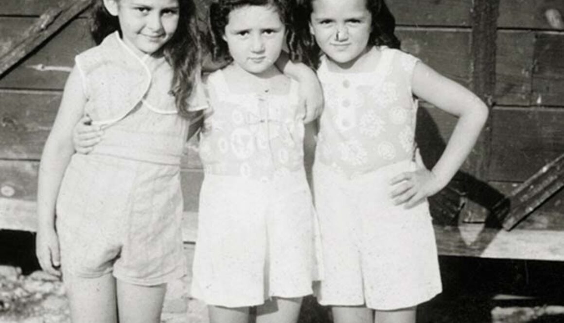Shirley Schlanger, her sister and another girl