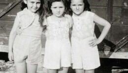007b-Shirley-age-5 Shirley Schlanger, her sister and another girl