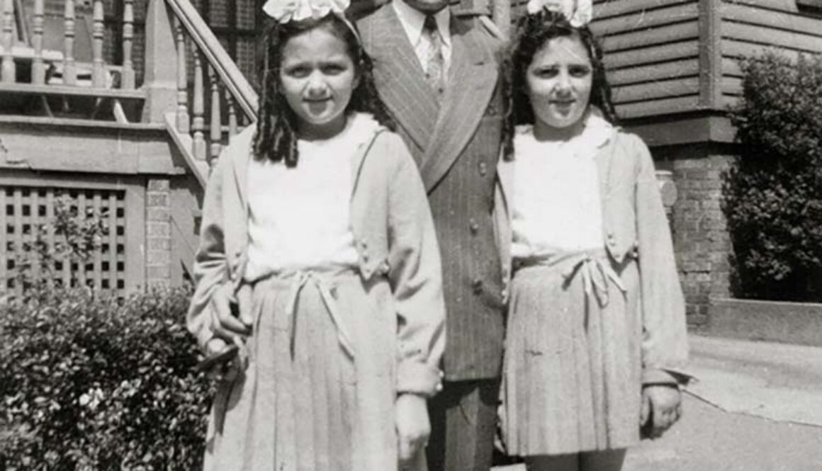 Leo Schlanger and daughters