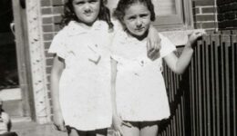 Shirley Schlanger and her sister as young children