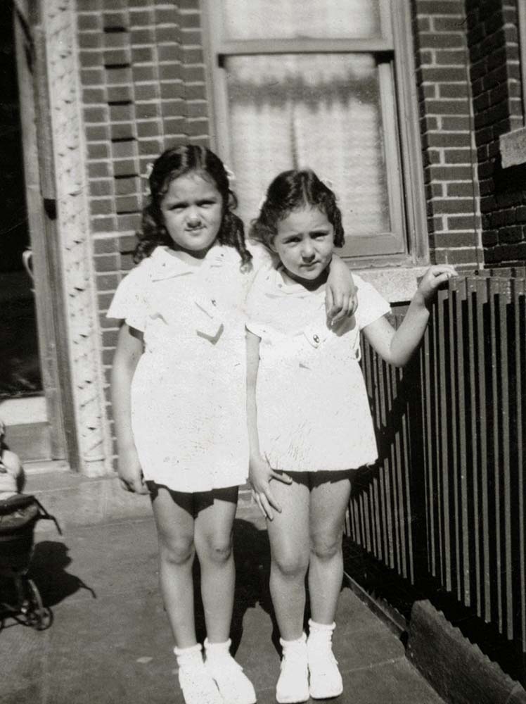 Shirley Schlanger and her sister as young children