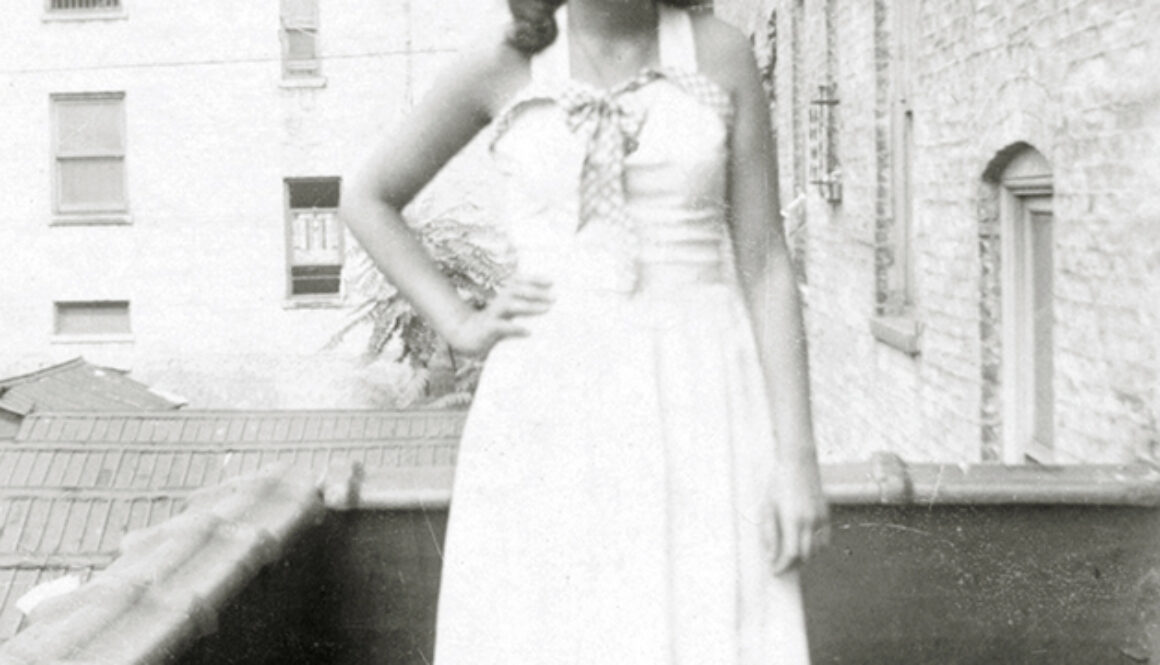 A teenaged Shirley Schlanger in New York City