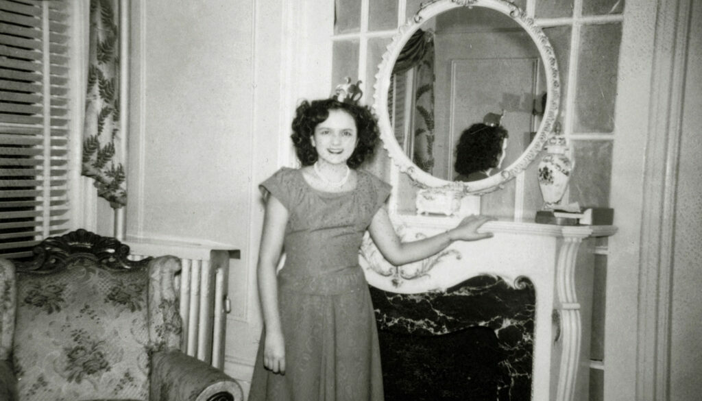 Shirley Schlanger as a teenager dressed up