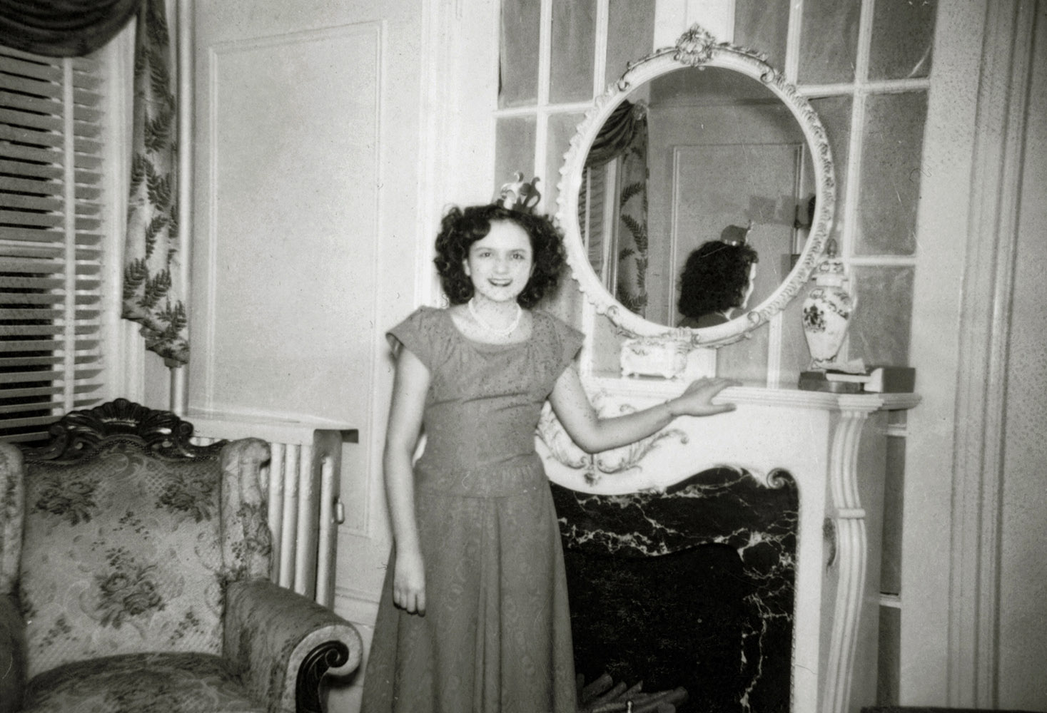 Shirley Schlanger as a teenager dressed up