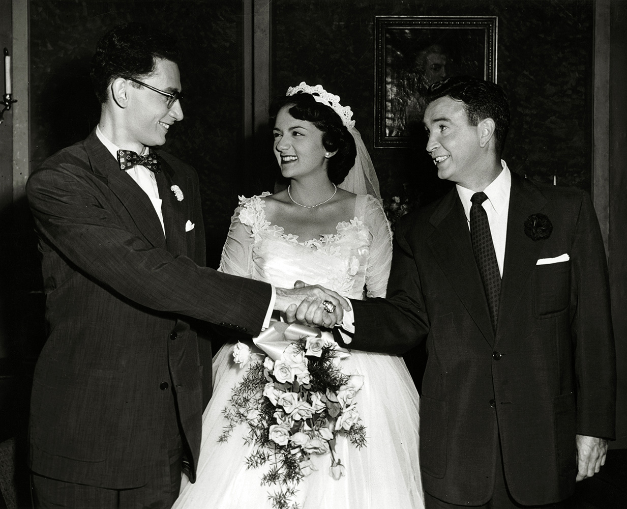 Shirley and Seymour Abrahamson at their wedding