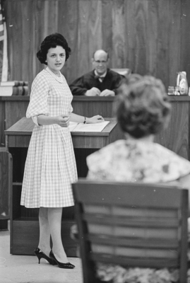 Shirley Abrahamson, arguing in court in the 1962