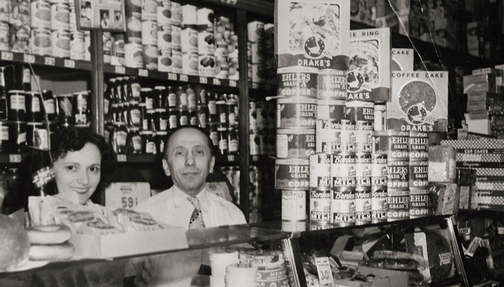 Shirley's parents in their store