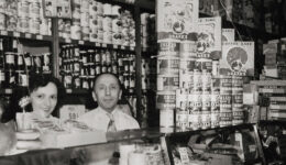 Shirley's parents in their store