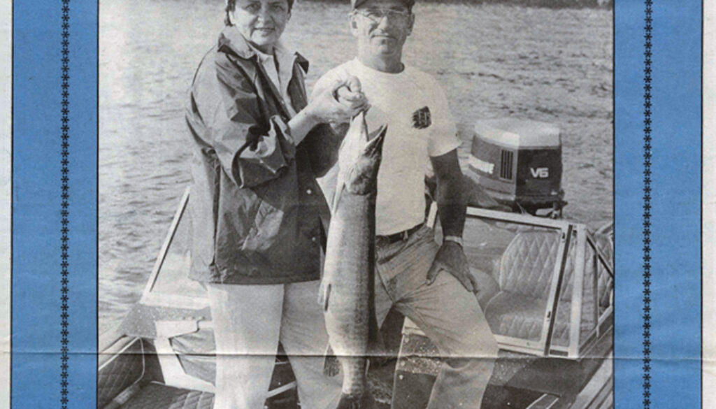 1988 Muskie hunt on the cover of the Lakeland Times