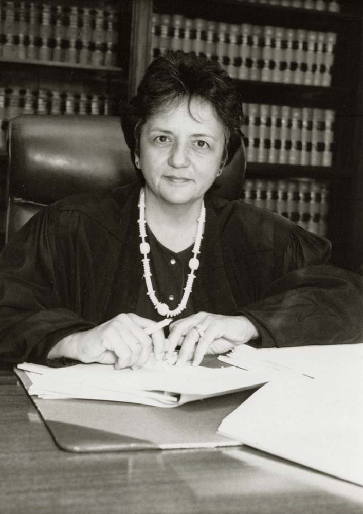 Justice Abrahamson as a young justice in the 1980s