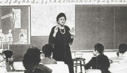 Justice Abrahamson teaching the Tootsie the Goldfish lesson plan in 1986