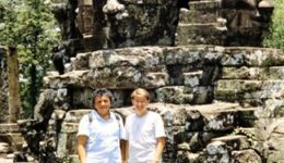 Justice Abrahamson and Megan Ballard at Angkor Wat in Cambodia