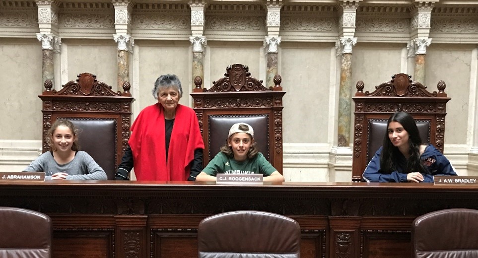 A fun picture from the last time I saw the Chief, bringing my kids through the court in June 2017.